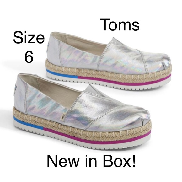 toms alpargata silver